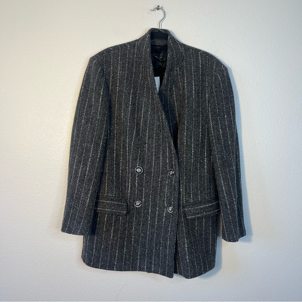 Isabel Marant Lila Double-Breasted Virgin Wool Coat Chic Quiet Luxury 42/10 NEW - Picture 4 of 11